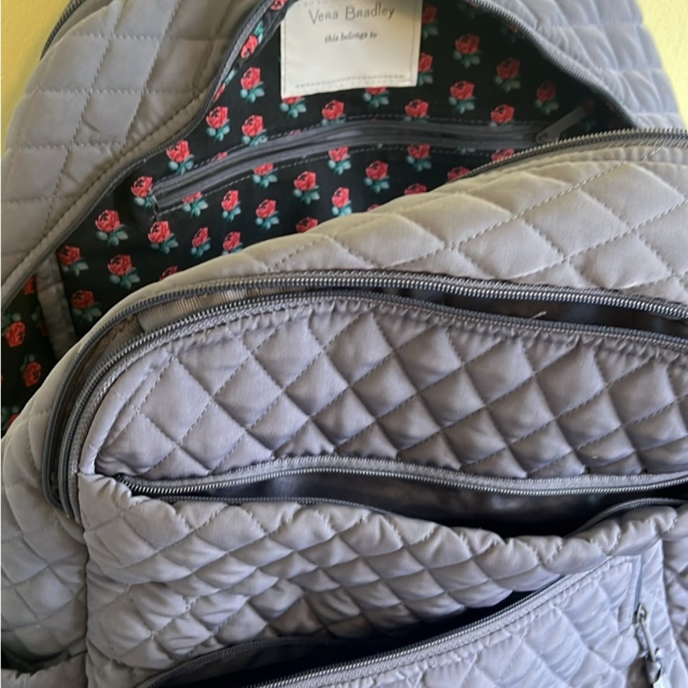 COPY - Gray Quilted Vera Bradley Backpack